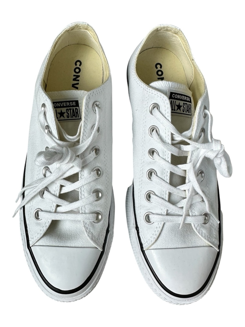 CONVERSE Chuck Taylor All Star Lift Platform Low Top Black/White Women's 8.5 - Picture 3 of 13